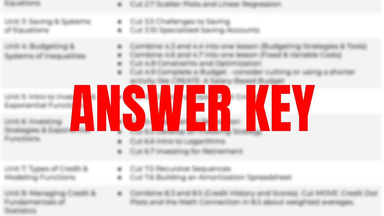 6.4 Budgeting Challenges NGPF Answer Key